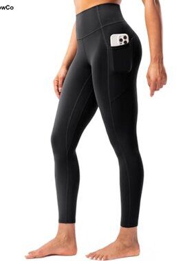 Creamluxe High Waisted Yoga Leggings Women 25" Inseam Cropped Workout Pants